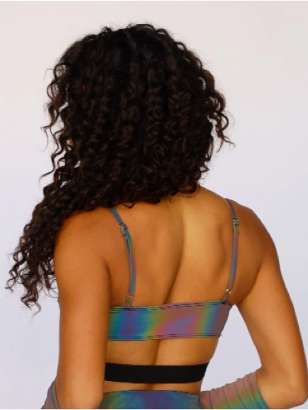 iHeartRaves Trippy Drip Oil Spill Psychedelic Multicolor Buckle Cutout Rave Top - Picture 7 of 7